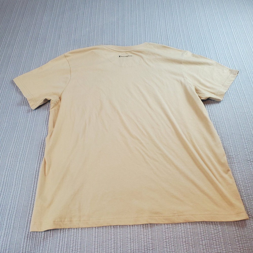 Champion Mens XXL Tan Beige Short Sleeve Crewneck T-Shirt NWT - Picture 2 of 8